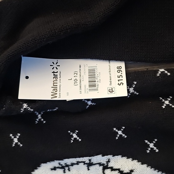 Disney Jack Skellington Kid's Black and Red Sweater - Picture 3 of 7